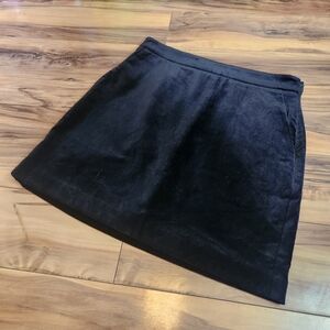 & Other Stories Black Velvet Mini Skirt Size 6